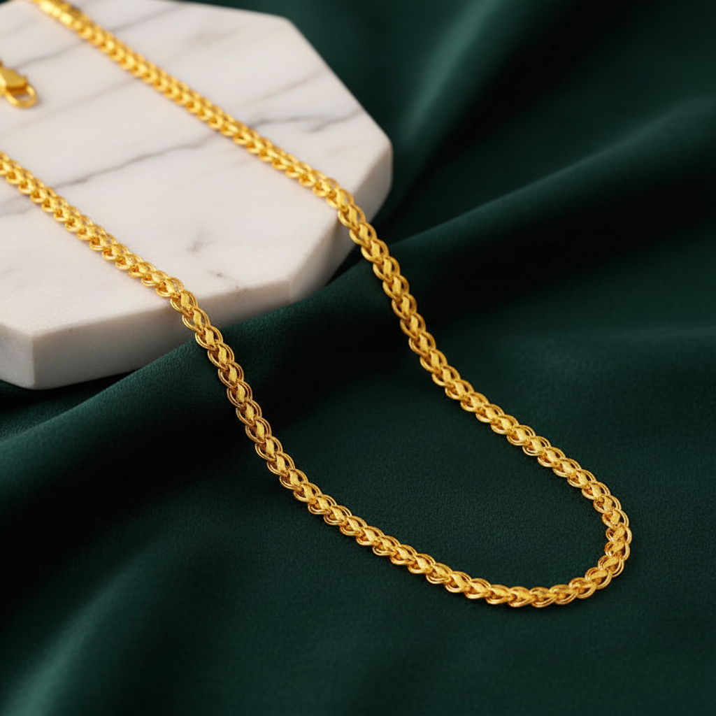 Arivah Interlock – Gold-Plated Braided Chain