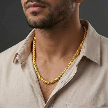 Arivah Interlock – Gold-Plated Braided Chain