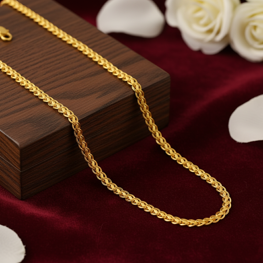 Arivah Interlock – Gold-Plated Braided Chain